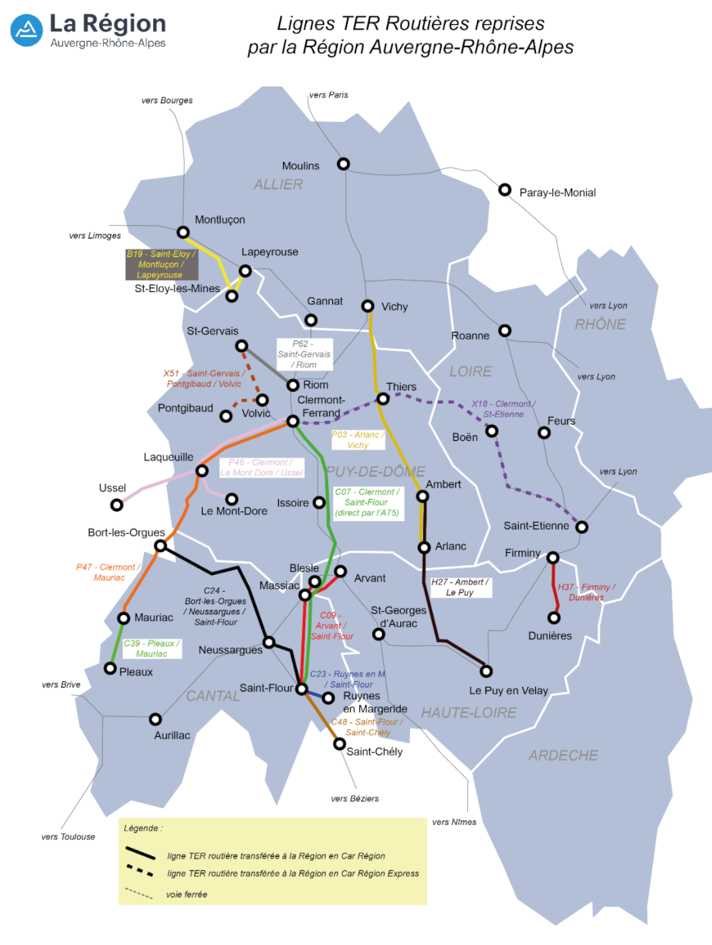 Carte des Cars Région Carte des Cars Région