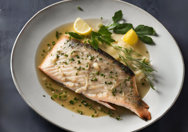 Truite cuisson à l’unilatéral au beurre blanc érable et gingembre