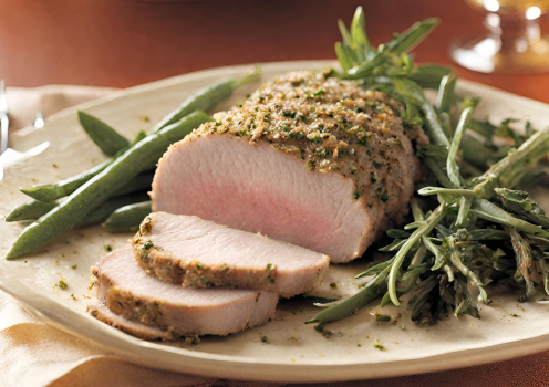 Filet mignon de Porc Capelin du Cantal en croûte d’herbes