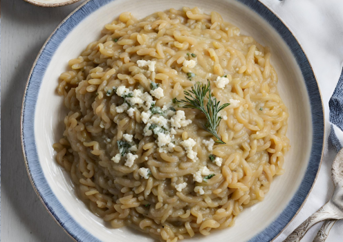 Risotto de petit épeautre au bleu du Vercors