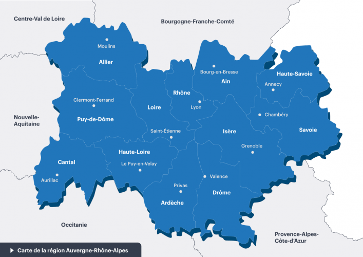 Carte de France - France carte des villes, régions, politique