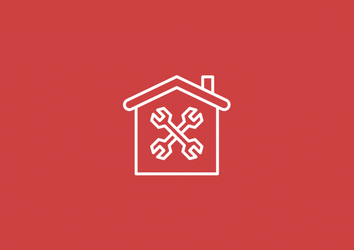Pictogramme représentant un établissement en travaux, avec des outils dessinés. - © Région Auvergne-Rhône-Alpes Pictogramme représentant un établissement en travaux, avec des outils dessinés.