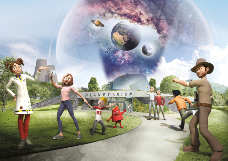 Visuel Planétarium Extérieur 2023 - © Vulcania Visuel Planétarium Extérieur 2023